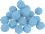 PATIKIL Wool Felt Balls Beads Wool Felting Pom 1cm 10mm Light Blue for Home Decor DIY Crafts Handcrafts Project Pack of 20