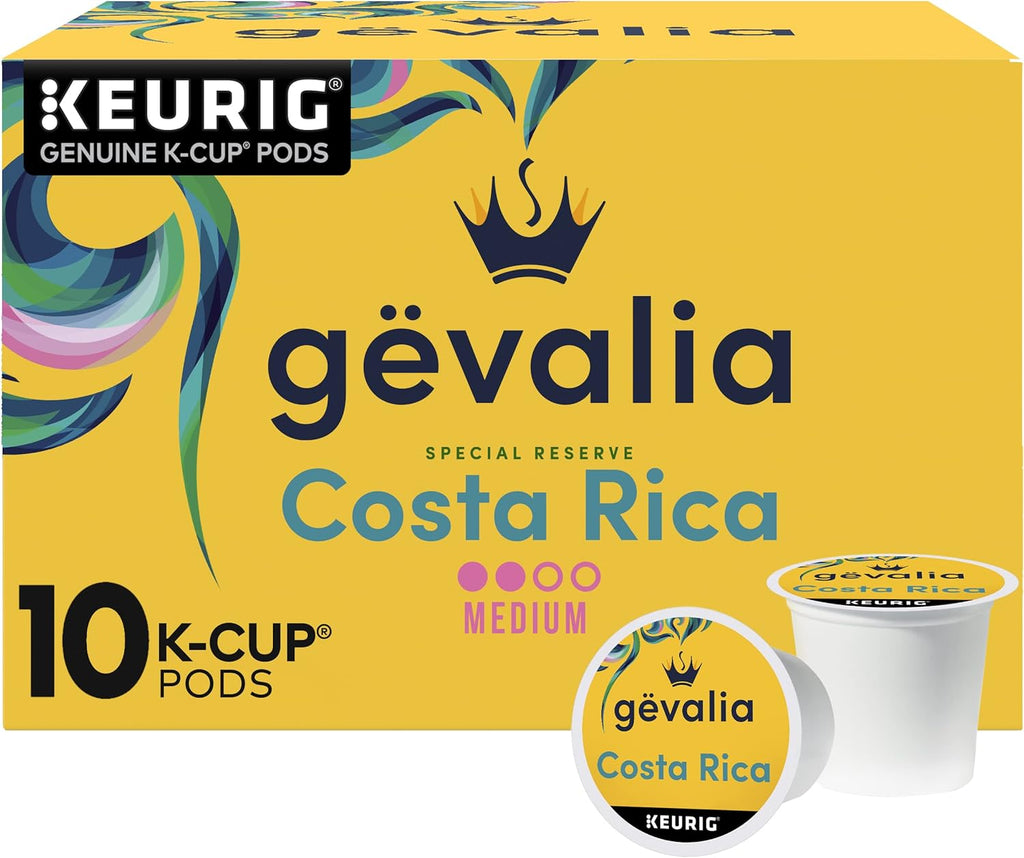 Gevalia Kaffe Special Reserve Costa Rica Medium Roast K-Cup Coffee Pods (10 Pods)