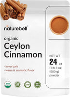 Organic Ceylon Cinnamon Powder, 24 oz | True Sri Lanka Bark Source – Freshly Ground Sticks – Raw Cinnamon Spice Flavor & Aroma – Non-GMO, Filler Free, No Gluten