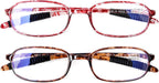 AQWANO 2 Pack Blue Light Blocking Computer Reading Glasses UV Protection Flexible TR90 Frame Lightweight Readers Glasses for Women Men +2.75