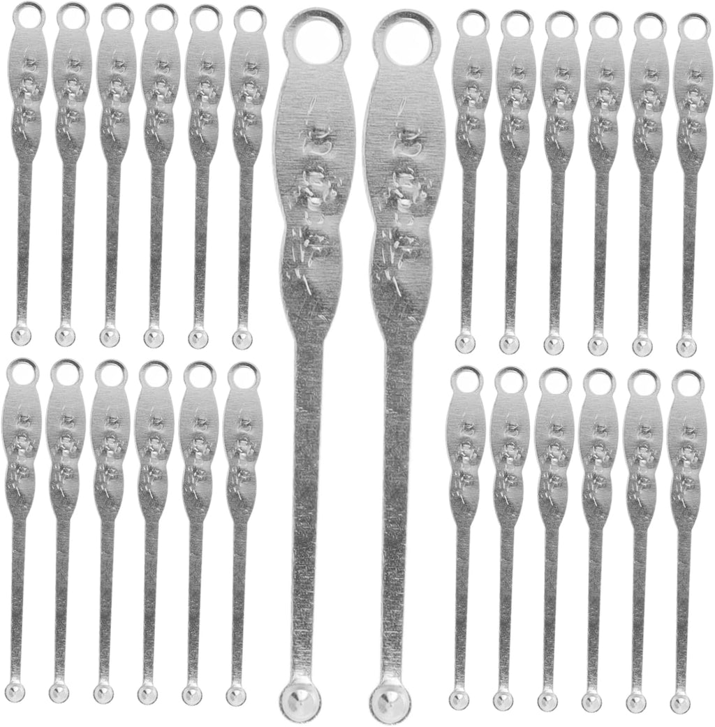FOMIYES 2sets Stainless Steel Ear Scoop Deep Ear Wax Remover Tool Korean Design Tiny Scoop Spoon at Home 100pcs*2