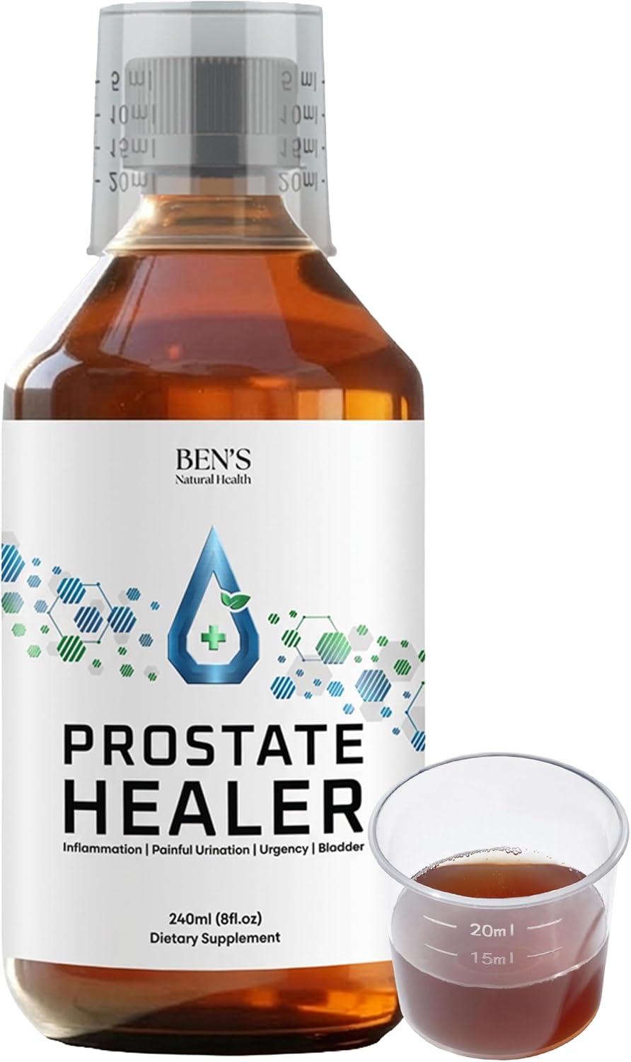 Ben's Natural Health Prostate Healer, Herbal Liquid Tincture for Prostate Support, Urinary Flow, and Bladder Health, 8 fl oz