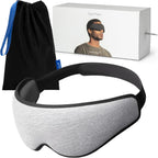 Ostrichpillow Eye Mask, Sleep Mask for Men Women 100% Blackout, No Pressure On Eyes, Soft & Breathable, Adjustable Fit, Travel Bag Included