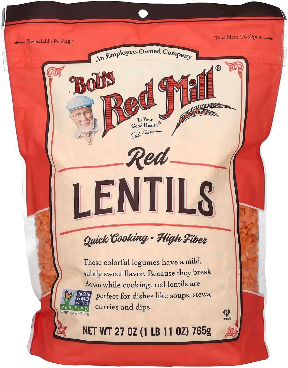 Bob's Red Mill Red Lentils, 27 oz