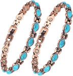 Copper Magnetic Anklet for Women, Pure Copper Ankle Bracelet with Magnet (2)
