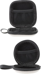 2pcs Earbuds Carrying Box and Hard Disk Pouch Eva Earphone Storage Bag with Zipper Portable Headphone Case for Travel and Daily Protection
