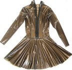 Transparent Latex Dress, Sexy Latex Dress, Back Zip,Clear,L