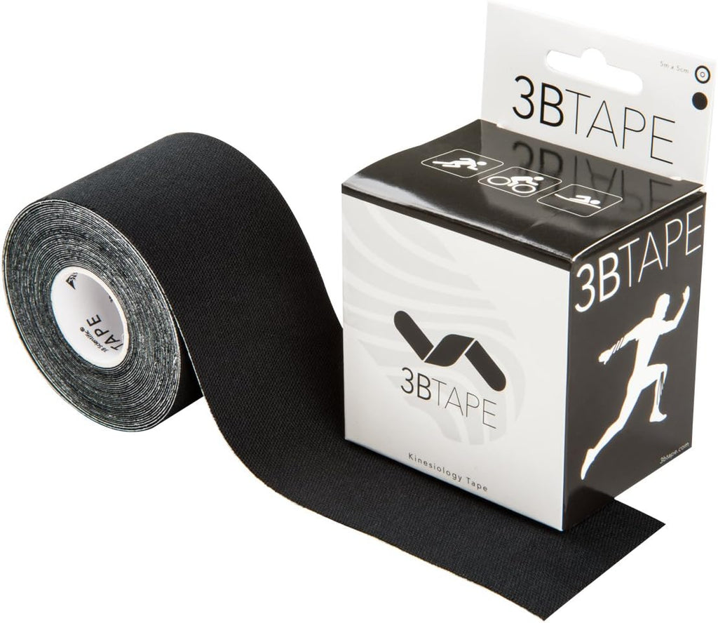 3B Scientific S-3BTBK Black Cotton Rayon Fiber Kinesiology Tape, 16' Length, 2" Width
