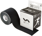 3B Scientific S-3BTBK Black Cotton Rayon Fiber Kinesiology Tape, 16' Length, 2" Width