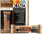 KIND Nuts & Spices, Madagascar Vanilla Almond, 12 Bars