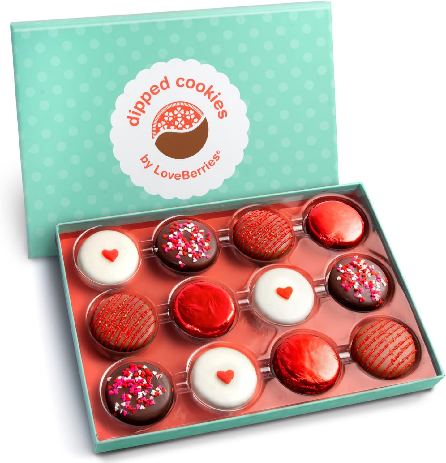Sweet Love Chocolate Covered Oreos Cookies Gift Box for Easter, Mother's Day, Birthday, Thank You, Family