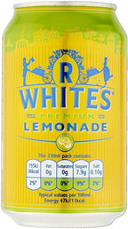R White, Bev Lemonade Fizzy, 330-ML (24 Pack)