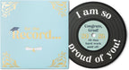 Bee! Graduation Card 2026 | Vinyl Record Style Retro Music-Themed congratulations card for High School & College Graduates | Pairs great with high school, college graduation gifts