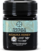 Manuka Hunters UMF 10+/MGO 263+ Certified New Zealand Manuka Honey - 100% Pure Natural Sweetener - Gluten, Dairy Free - Ideal for Tea, Coffee, Smoothies, and Baking - Sustainable - 8.8oz/250g Jar