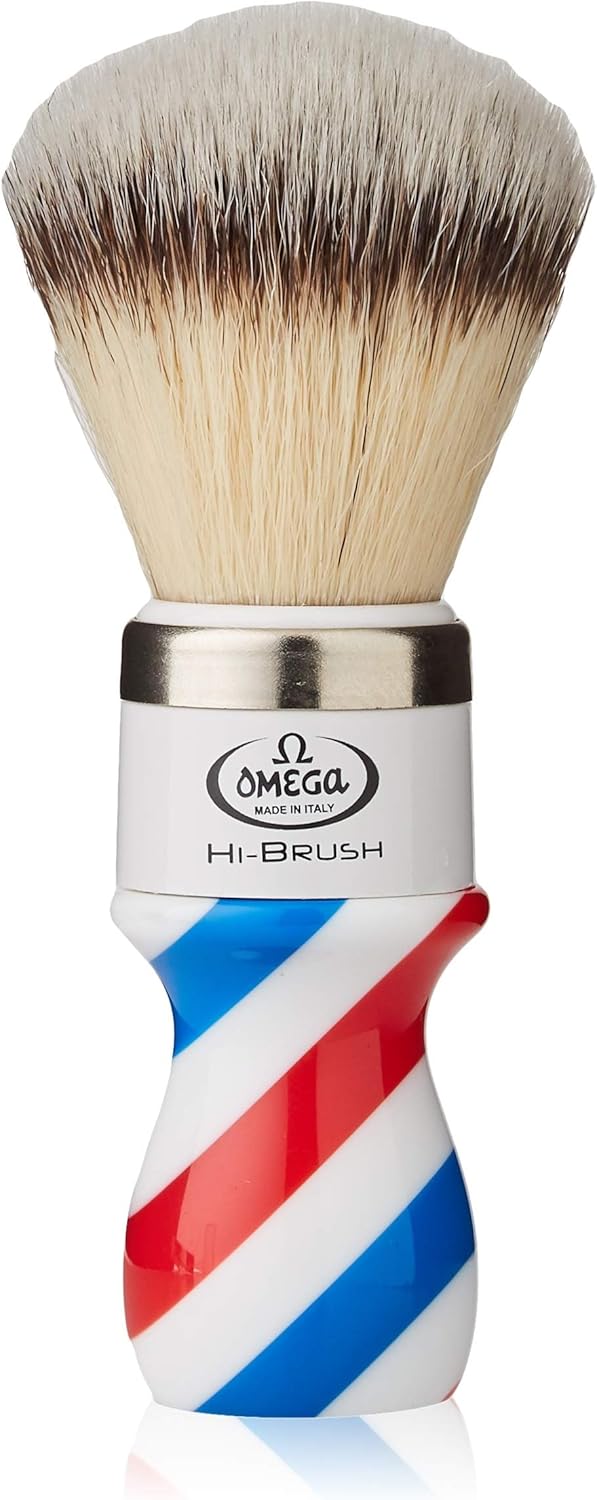 Omega 46806 - Fiber Shaving Brush"Hi-Brush", Blue, Fruity
