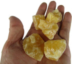 5 Piece Natural Raw Orange Calcite Crystals, 1" - 2", For Wire Cabbing, Wrapping, Polishing, Tumbling, Wicca, Reiki, Cutting, Metaphysical, Chakra, Positive Energy, Healing, Decoration, or Gift