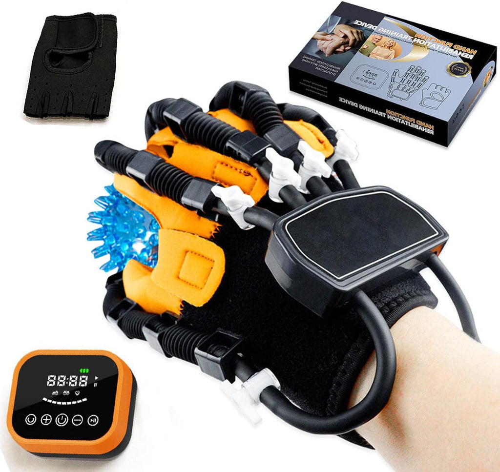 Rehabilitation Robot Gloves, Smart Rechargeable Strengthen Rehabilitation Gloves Stroke Hemiplegia Hand Splint Finger Orthosis, for Hand Function Recovery,Right hand,M
