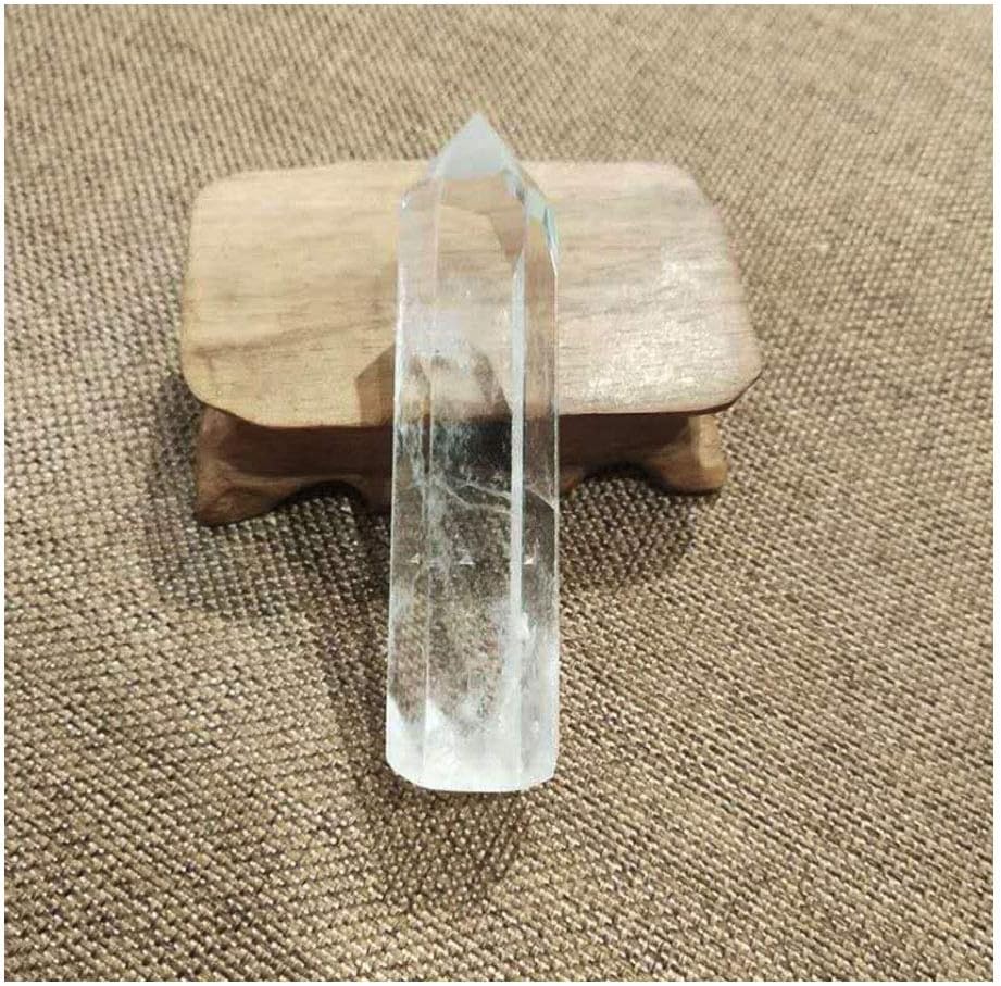 Acxico 1Pcs Clear Quartz Crystal Point Wand Specimen Reiki Healing Stone 60-70mm