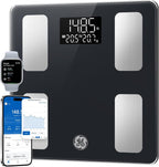GE Smart Scale for Body Weight and Fat, Digital Bathroom Scales BMI Body Fat - Bluetooth 13 Body Composition Monitor for Muscle Mass People with App, Accurate 400lb Weighing, 3 Battery