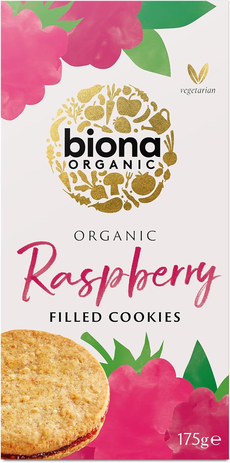 BIONA Organic Raspberry Filled Cookies, 175 GR