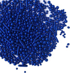 Sprinkles Blue Pearl Sugar Candy Mix Size Baking Cake Decorations Cupcake Toppers Celebrations Shaker Jar Wedding Shower Party (120g/4.2oz）