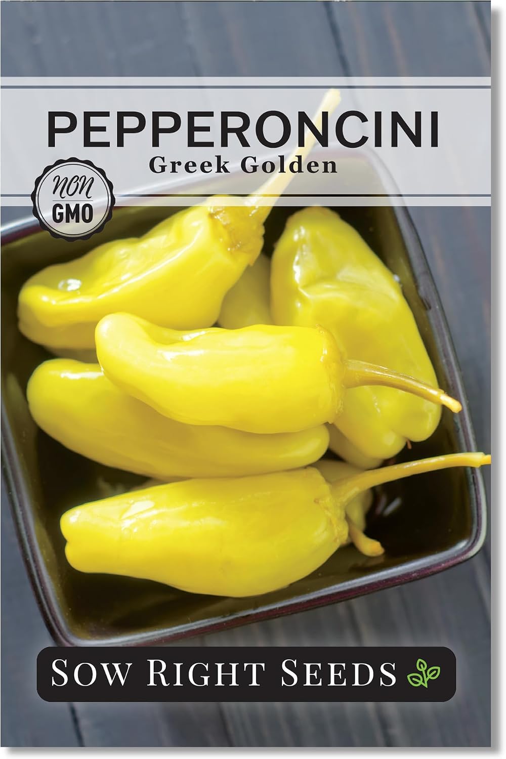 Sow Right Seeds - Greek Golden Pepperoncini Peppers Seeds for Planting - Heirloom Non-GMO Variety - Ideal for Home Garden - Delicious Tangy Flavor - Make Your Own Homemade Pickled Peppers (1)