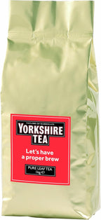 Yorkshire Tea, Red, Black Tea, Loose Leaf, Kilo Bag (35.27 Ounces), Refreshing, Satisfying, and Strong, Classic British Breakfast Blend, Caffeinated, Enjoy Hot or Iced