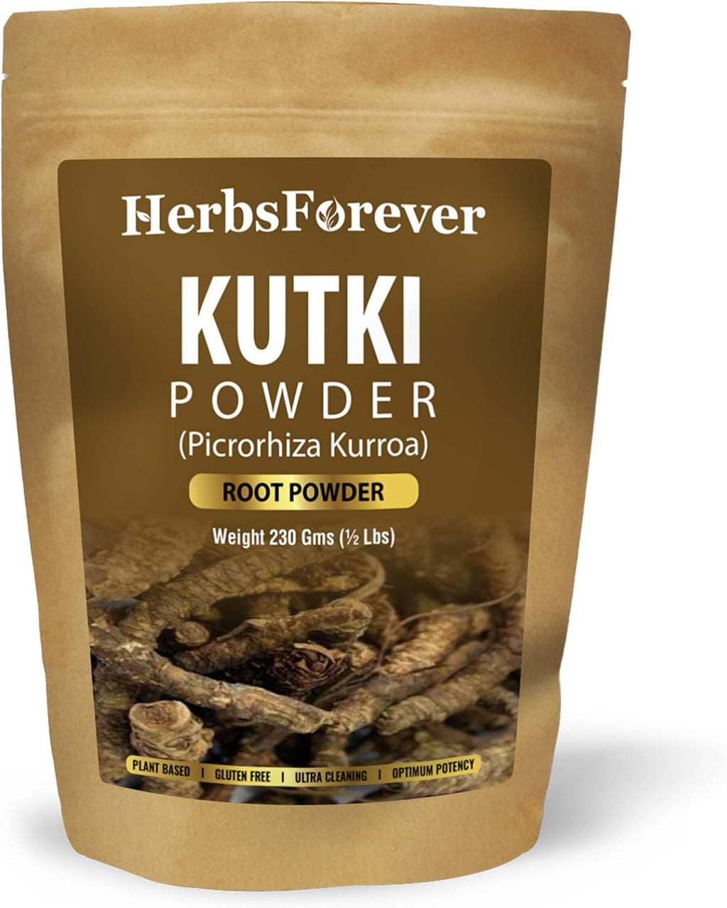 Herbsforever Kutki Root Powder(PicrorhizaKurroa)-Supports Liver Skin Health & Blood Purifier,Cooling Herb| Wild Harvested- 2X Potency | Ultra Clean | Authentic | High-Altitude Sourced | 230Gms-1/2LBS