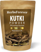 Herbsforever Kutki Root Powder(PicrorhizaKurroa)-Supports Liver Skin Health & Blood Purifier,Cooling Herb| Wild Harvested- 2X Potency | Ultra Clean | Authentic | High-Altitude Sourced | 230Gms-1/2LBS