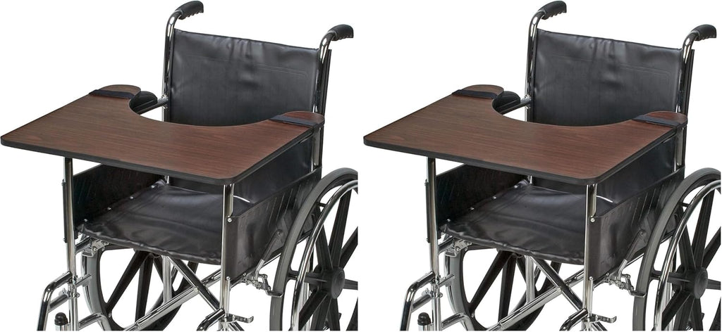 DMI Wood Wheelchair Lap Tray, Table, 1 Count, FSA and HSA Eligible (Pack of 2)