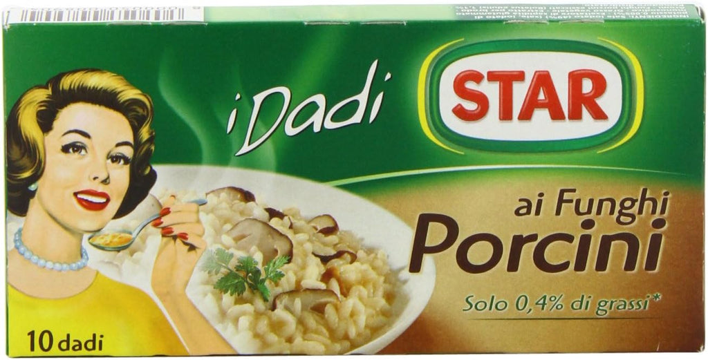 Star Ai Funghi Porcini 10 Stock Cubes 100 g (Pack of 6)