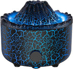 YALEDI Aromatherapy Essential Oil Diffuser, 560ml Ultrasonic Cool Mist Diffuser/Humidifier with Flame & Volcano 2 Mist Mode, for Bedroom,Office,Home, Auto Shut-Off, Remote Control, Gift (Blcak)