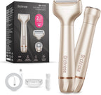 Orchrose Electric Razor for Women 2-in-1: Painless Rechargeable Shaver for Face Legs Underarms and Bikini Area – Travel Lock