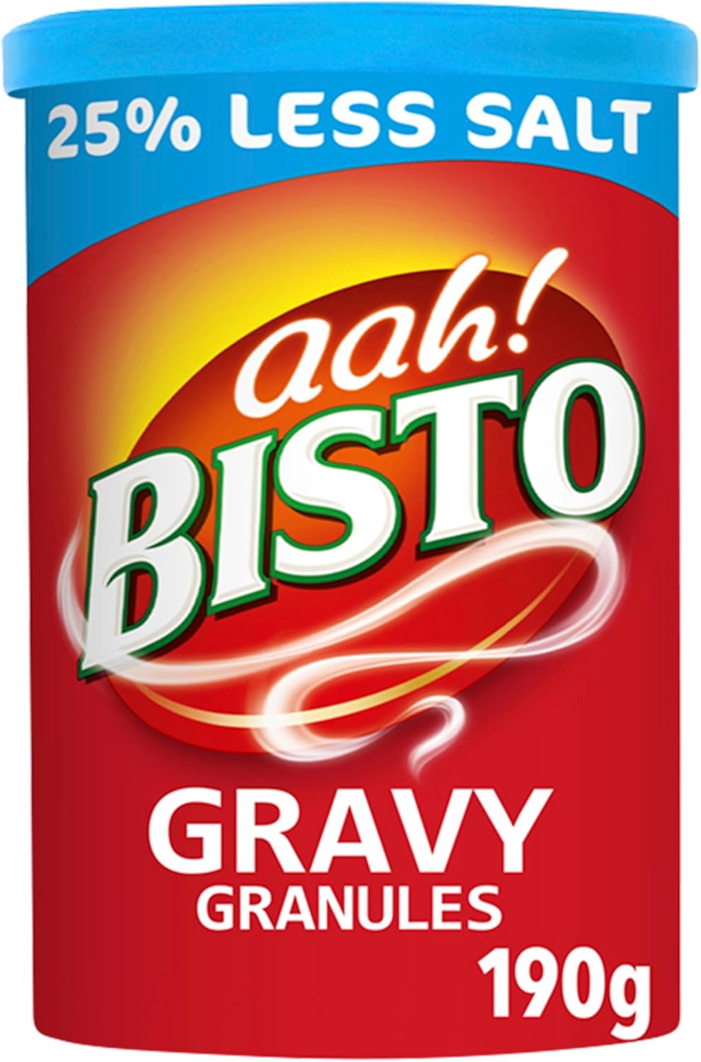 Bisto Reduced Salt Beef Gravy Granules, Great with Beef 190 g Drum (Pack of 1)