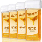 Roll on Wax Refill Honey Hair Removal Wax Cartridge Depilatory at Home Waxing Roller Refill for Coarse and Fine Hairs Women Men 4 Pack