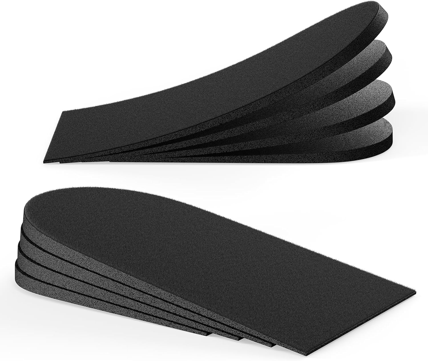 Adjustable Heel Lift Inserts for Shoes - Bukihome Orthopedic Shoe Lift for Uneven Legs 4 Layers Height Increase Insole for Heel Pain,Heel Spur,Achilles Tendonitis,Black,Medium(Women 9-11.5/Men 7-9.5)