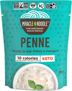 Miracle Noodle Ready to Eat Penne Pasta, 7 Oz (Pack of 6), Plant Based Shirataki Konjac Noodles, 5 Calories, 1g Net Carbs Per Serving, Keto, Gluten-Free