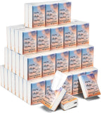 Therwen 100 Pack Pocket Tissues Travel Packs Bulk 1000 Sheet Mini Tissues Bulk 3 Ply Small Travel Size Paper Individual Pocket Size (Bible)