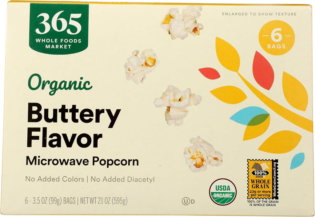365 by Whole Foods Market, Organic Microwave Popcorn, 21 Ounce
