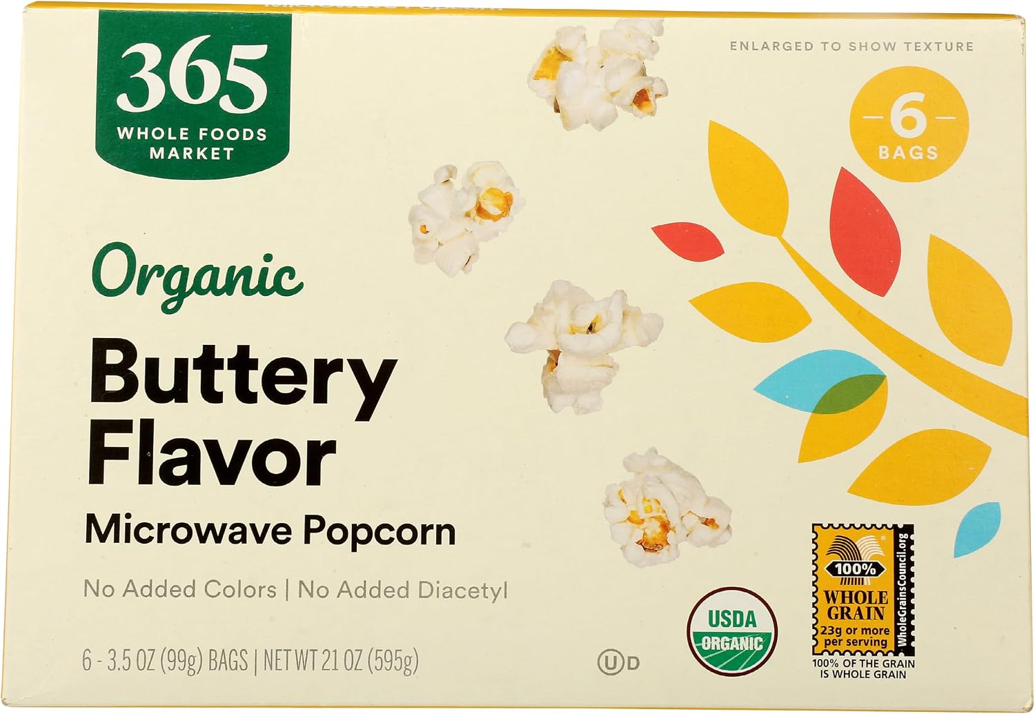 365 by Whole Foods Market, Organic Microwave Popcorn, 21 Ounce