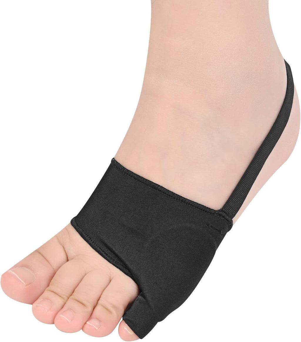 Tailors Bunion Protector 1Pair Bunionette Sleeves Built-in Gel Pads Silicone Cover Guard With Non-slip Strap to Relief Bunion Pinky Toe Pain, Cushion and Comfort Bunionette,Overlapping toe(Black-Large)