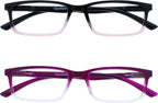 OPULIZE SEE Reading Glasses with Blue Light Blocking for Women and Men, Narrow Frame, Spring Hinges, Computer Gaming Glasses