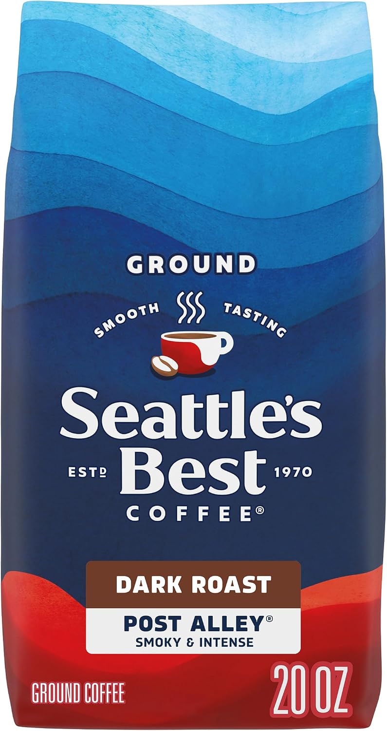 Seattle’s Best Coffee, Dark Roast Ground Coffee, Post Alley, 100% Arabica, 1 Bag (20 oz)
