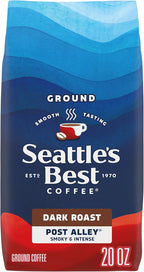 Seattle’s Best Coffee, Dark Roast Ground Coffee, Post Alley, 100% Arabica, 1 Bag (20 oz)