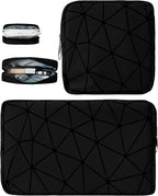 Sanitary Napkin Storage Bags Set, Portable Period Bag for Teen Girls Small Make up Bag for Purse, Portable Menstrual Pad Pouch (Large & Small Black)