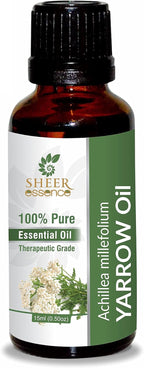 Yarrow Oil -(Achillea Millefolium)- Essential Oil 100% Pure Natural Undiluted Uncut Therapeutic Grade Oil 0.51 Fl.OZ