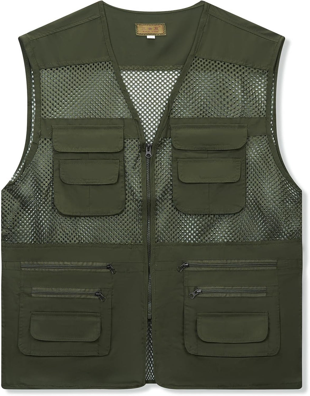 AOTORR Men's Utility Fishing Vest Lightweight Outdoor Work Safari Travel Multi Pockets Waistcoat Jacket