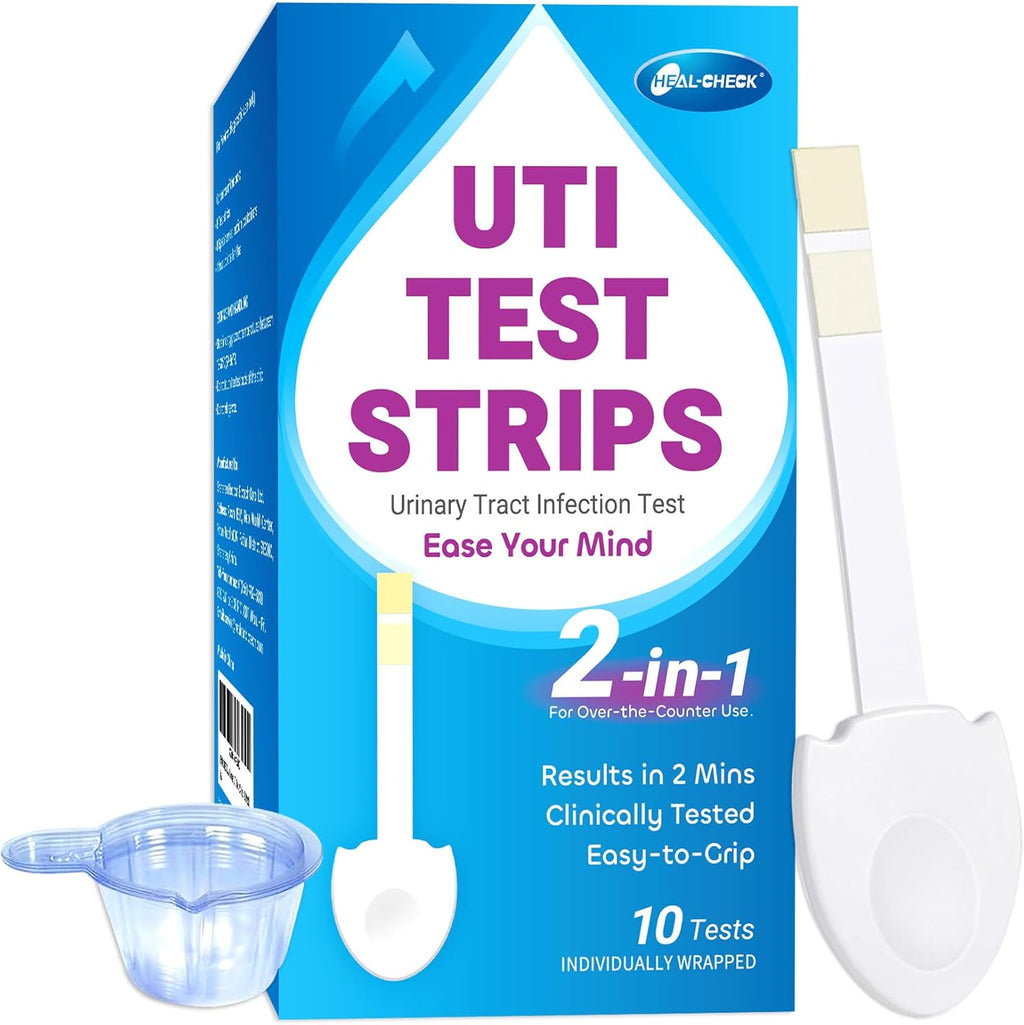 10 Pack UTI Test Strips, Urinary Tract Infection Test Kit for Women Men, Accurate Result in 2 Minutes, Monitor Bladder Health at Home, Clinically Tested, Easy to Grip, Individually Wrapped