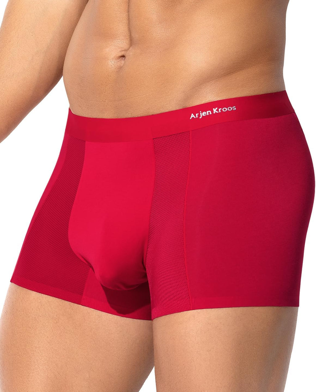 Arjen Kroos Men's Moisture Wicking Breathable Mesh Boxer Briefs with Pouch Sexy Modal Comfort Trunks 1 Pack