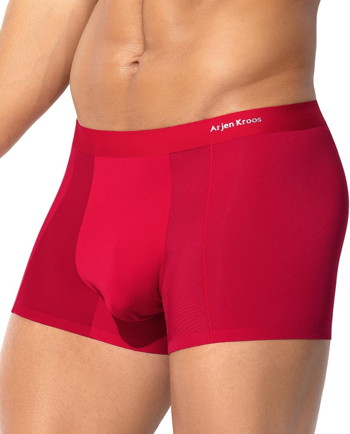 Arjen Kroos Men's Moisture Wicking Breathable Mesh Boxer Briefs with Pouch Sexy Modal Comfort Trunks 1 Pack